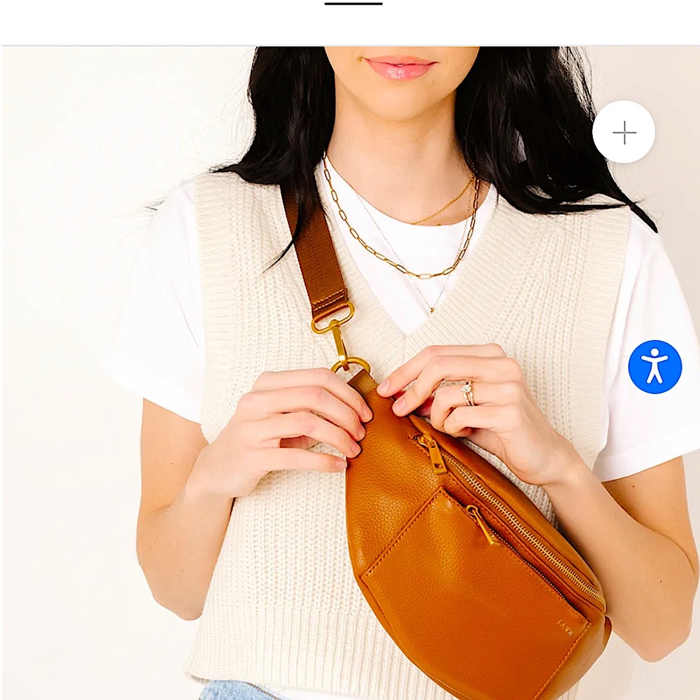 Fawn Leather Fanny Pack Over the Shoulder Bag